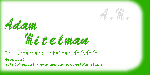 adam mitelman business card